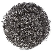 Kurly Kate® Stainless Steel Scrubbers, Large, 4 x 4, Steel Gray, 12 Scrubbers/Pack, 6 Packs/Carton Item: PUX756