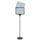 Quartet® Sign(ware) Pedestal Sign, 14 x 11, Assorted Signage, Black Frame Item: QRT3655