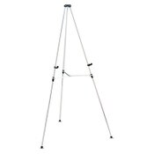 Quartet® Lightweight Telescoping Tripod Easel, 38" to 66" High, Aluminum, Silver Item: QRT50E