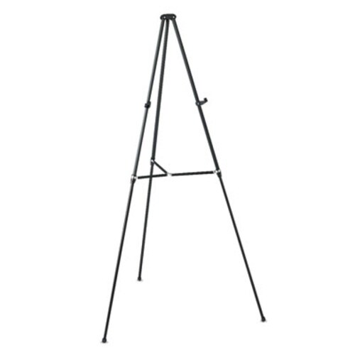 Quartet® Lightweight Telescoping Tripod Easel, Adjusts 38" to 66" High, Aluminum, Black Item: QRT51E