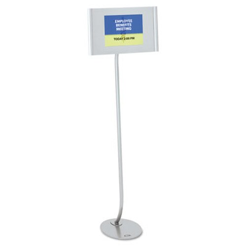 Quartet® Designer Sign Stand, Silver Aluminum Frame, 11 x 17 Item: QRT7922