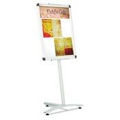 Quartet® Improv Lobby Clip-Frame Pedestal Sign, 18 x 24 Frame, 54" High, Aluminum Item: QRTLCF2418