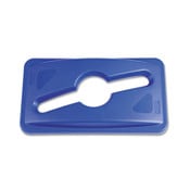 Rubbermaid® Commercial Slim Jim Single Stream Recycling Top for Slim Jim Containers, 12.1w x 21d x 2.75h, Blue Item: RCP1788372