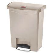 Rubbermaid® Commercial Streamline Resin Step-On Container, Front Step Style, 8 gal, Polyethylene, Beige Item: RCP1883456