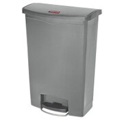 Rubbermaid® Commercial Streamline Resin Step-On Container, Front Step Style, 24 gal, Polyethylene, Gray Item: RCP1883606