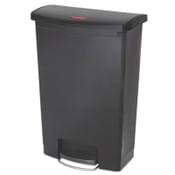 Rubbermaid® Commercial Streamline Resin Step-On Container, Front Step Style, 24 gal, Polyethylene, Black Item: RCP1883615