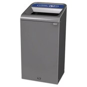 Rubbermaid® Commercial Configure Indoor Recycling Waste Receptacle, Mixed Recycling, 23 gal, Metal, Gray Item: RCP1961622