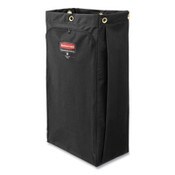 Rubbermaid® Commercial Fabric Cleaning Cart Bag for Rubbermaid Commercial 9T76, 9T77 and 9T78, 26 gal, 17.5" x 10.5" x 33", Black Item: RCP1966888