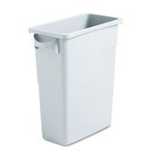 Rubbermaid® Commercial Slim Jim Waste Container with Handles, 16 gal, Plastic, Light Gray Item: RCP1971258