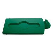 Rubbermaid® Commercial Slim Jim Single Stream Recycling Top for Slim Jim Containers, 8w x 16.5d x 0.5h, Green Item: RCP2007884