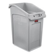 Rubbermaid® Commercial Slim Jim Under-Counter Container, 23 gal, Polyethylene, Gray Item: RCP2026721