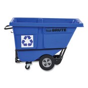 Rubbermaid® Commercial BRUTE Rotomolded Recycling Tilt Truck, 1 cu yd, 1,250 lb Capacity, Plastic/Steel Frame, Blue Item: RCP2089826