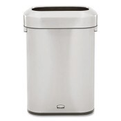 Rubbermaid® Commercial Refine Series Waste Receptacle, 15 gal, Plastic/Stainless Steel Item: RCP2147581