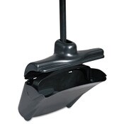 Rubbermaid® Commercial Lobby Pro Upright Dustpan, with Cover, 12.5w x 37h, Plastic Pan/Metal Handle, Black Item: RCP253200BLA