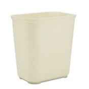 Rubbermaid® Commercial Fiberglass Wastebasket, 7 gal, Fiberglass, Beige Item: RCP254300BG