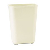 Rubbermaid® Commercial Fiberglass Wastebasket, 10 gal, Fiberglass, Beige Item: RCP254400BG