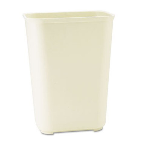 Rubbermaid® Commercial Fiberglass Wastebasket, 10 gal, Fiberglass, Beige Item: RCP254400BG