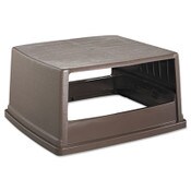 Rubbermaid® Commercial Glutton Receptacle, Hooded Top without Door, Rectangular, 23w x 26.63d x 13h, Brown Item: RCP256VBRO