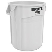 Rubbermaid® Commercial Vented Round Brute Container, 20 gal, Plastic, White Item: RCP2620WHI