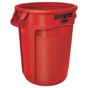 Rubbermaid® Commercial Vented Round Brute Container, 32 gal, Plastic, Red Item: RCP2632RED