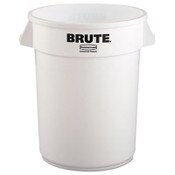 Rubbermaid® Commercial Vented Round Brute Container, 32 gal, Plastic, White Item: RCP2632WHI