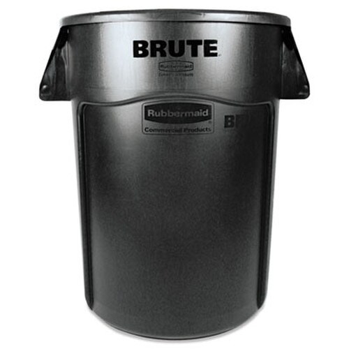 Rubbermaid® Commercial Vented Round Brute Container, 44 gal, Plastic, Black Item: RCP264360BK