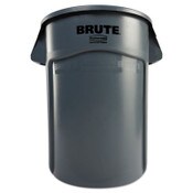 Rubbermaid® Commercial Vented Round Brute Container, 44 gal, Plastic, Gray Item: RCP264360GY