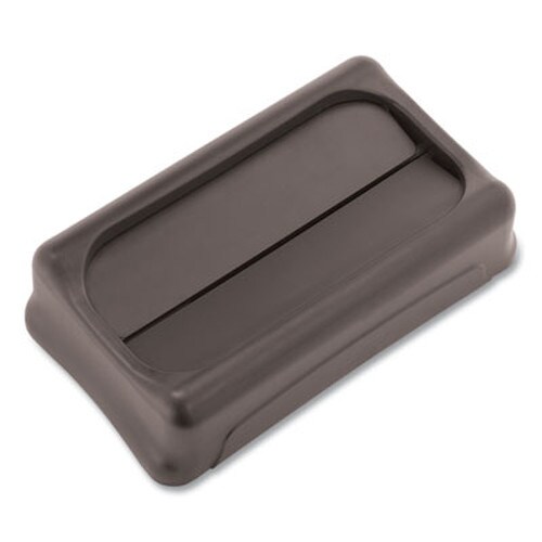 Rubbermaid® Commercial Swing Top Lid for Slim Jim Waste Containers, 11.38w x 20.5d x 5h, Black Item: RCP267360BK