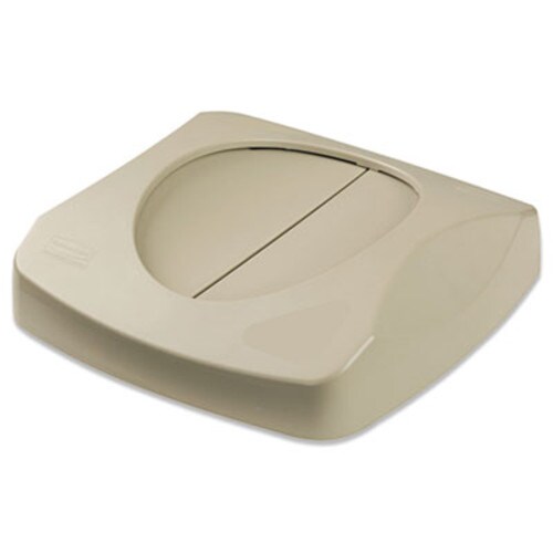 Rubbermaid® Commercial Swing Top Lid for Untouchable Recycling Center, 16" Square, Beige Item: RCP268988BG