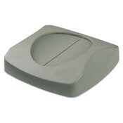 Rubbermaid® Commercial Untouchable Square Swing Top Lid, 16w x 16d x 4h, Gray Item: RCP268988GRA
