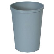 Rubbermaid® Commercial Untouchable Large Plastic Round Waste Receptacle, 11 gal, Plastic, Gray Item: RCP2947GRA
