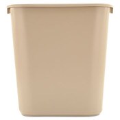 Rubbermaid® Commercial Deskside Plastic Wastebasket, 7 gal, Plastic, Beige Item: RCP295600BG