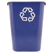 Rubbermaid® Commercial Deskside Recycling Container with Symbol, Large, 41.25 qt, Plastic, Blue Item: RCP295773BE
