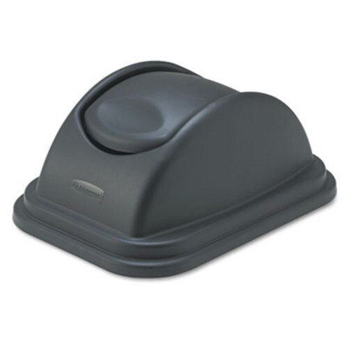 Rubbermaid® Commercial Rectangular Free-Swinging Plastic Lids, Black Item: RCP306700BK