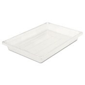 Rubbermaid® Commercial Food/Tote Boxes, 5 gal, 26 x 18 x 3.5, Clear, Plastic Item: RCP3306CLE