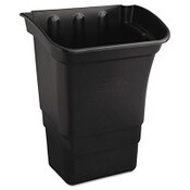 Rubbermaid® Commercial Optional Utility Cart Refuse/Utility Bin, 8 gal, Polyethylene, Black Item: RCP335388BLA