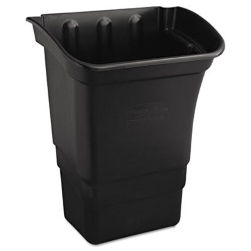 Rubbermaid® Commercial Optional Utility Cart Refuse/Utility Bin, 8 gal, Polyethylene, Black Item: RCP335388BLA