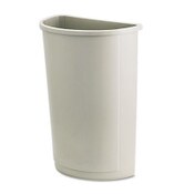 Rubbermaid® Commercial Untouchable Half-Round Plastic Receptacle, 21 gal, Plastic, Beige Item: RCP352000BG