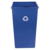 Rubbermaid® Commercial Square Recycling Container, 50 gal, Plastic, Blue Item: RCP395973BLU