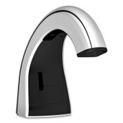 Rubbermaid® Commercial One Shot Soap Dispenser - Touch Free, Liquid, 1.9 x 5.5 x 4, Brushed Chrome/Black, 4/Carton Item: RCP401528CT