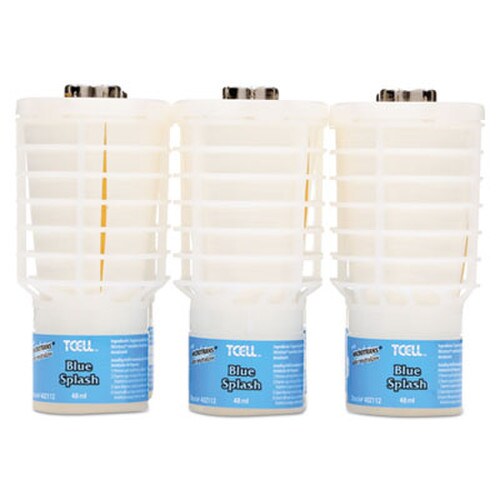 Rubbermaid® Commercial TCell Microtrans Odor Neutralizer Refill, Blue Splash, 48 mL, 6/Carton Item: RCP402112