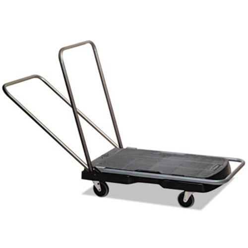 Rubbermaid® Commercial Utility-Duty Home/Office Cart, 250 lb Capacity, 20.5 x 32.5, Platform, Black Item: RCP440000