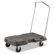 Rubbermaid® Commercial Triple Trolley Platform Truck with Angled-Loop Handle, 500 lb Capacity, 20.5 x 32.5 x 35, Black Item: RCP4401BLA
