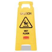 Rubbermaid® Commercial Caution Wet Floor Sign, 11 x 12 x 25, Bright Yellow Item: RCP611277YW