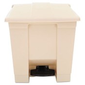 Rubbermaid® Commercial Indoor Utility Step-On Waste Container, 8 gal, Plastic, Beige Item: RCP6143BEI