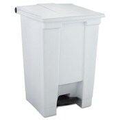 Rubbermaid® Commercial Indoor Utility Step-On Waste Container, 12 gal, Plastic, White Item: RCP6144WHI