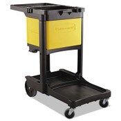 Rubbermaid® Commercial Locking Cabinet, For Rubbermaid Commercial Cleaning Carts, Yellow Item: RCP6181YEL