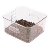 Rubbermaid® Commercial SpaceSaver Square Containers, 4 qt, 8.8 x 8.75 x 4.75, Clear, Plastic Item: RCP6304CLE