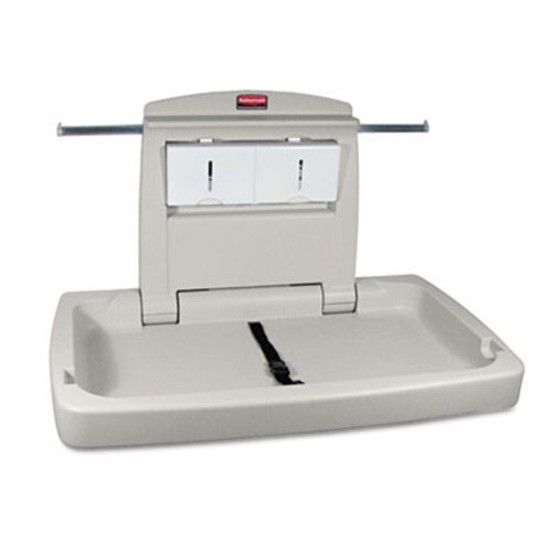 Rubbermaid® Commercial Sturdy Station 2 Baby Changing Table, 33.5 x 21.5, Platinum Item: RCP781888