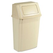 Rubbermaid® Commercial Slim Jim Wall-Mounted Container, 15 gal, Plastic, Beige Item: RCP7822BEI